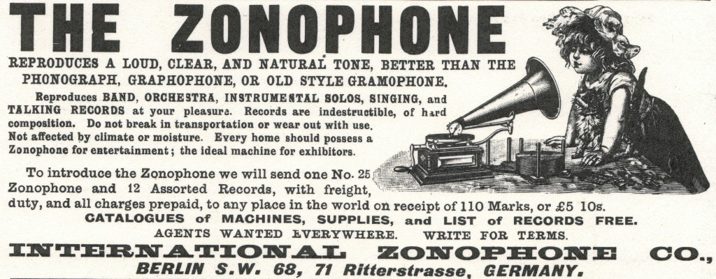 International Zonophone Co., Advertisement, The Zonophone