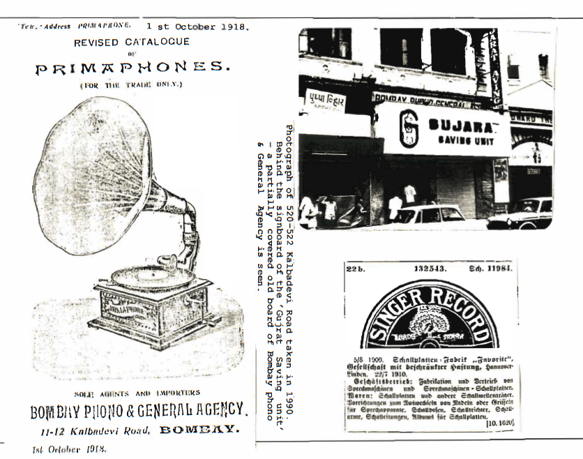 Advertisement, Bombay Phono & General Agency