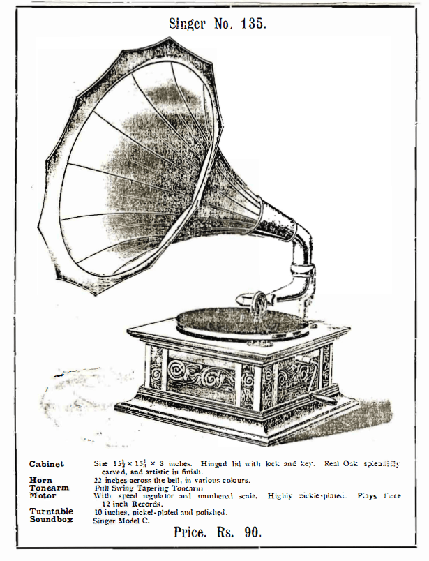 Singer Talking Machines, Singer No. 135