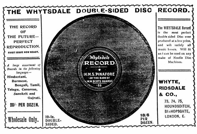Whytsdale Record, Advertisement