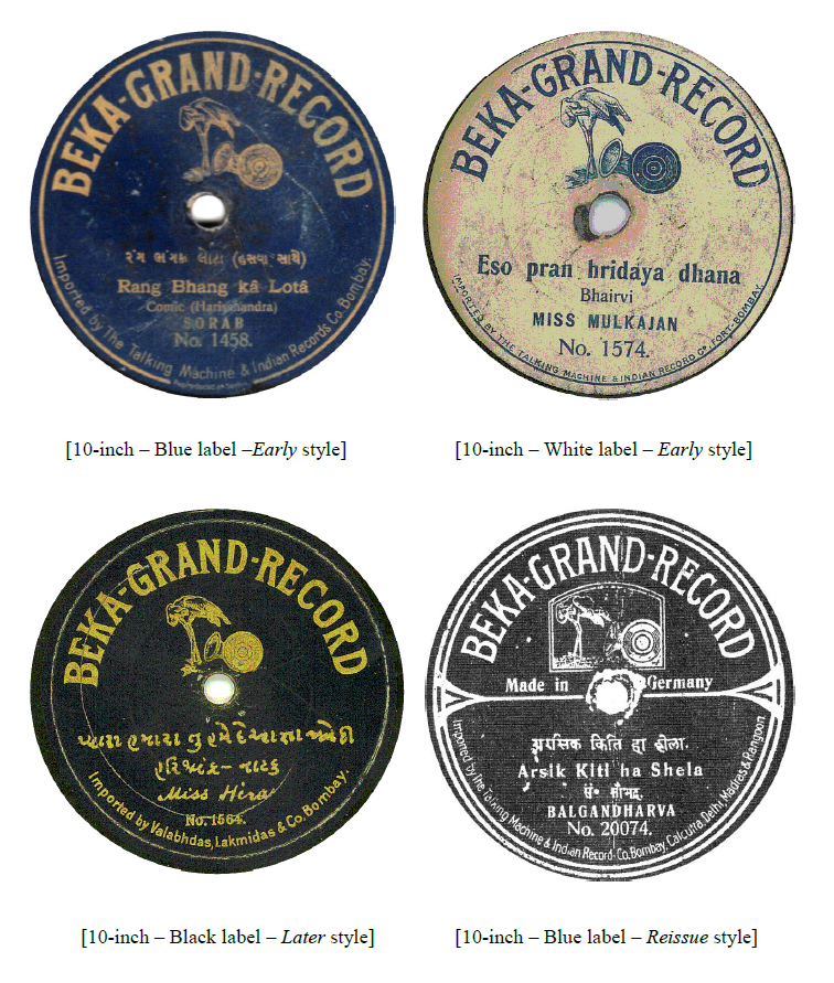 Beka Grand Record - 10 inch, The 78rpm Record Labels of India