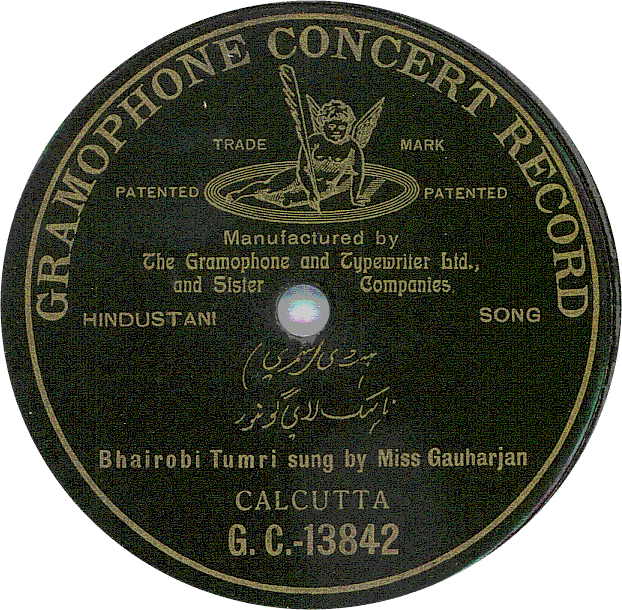 Gramophone Concert Record, GC-13842, Miss Gauhar Jan
