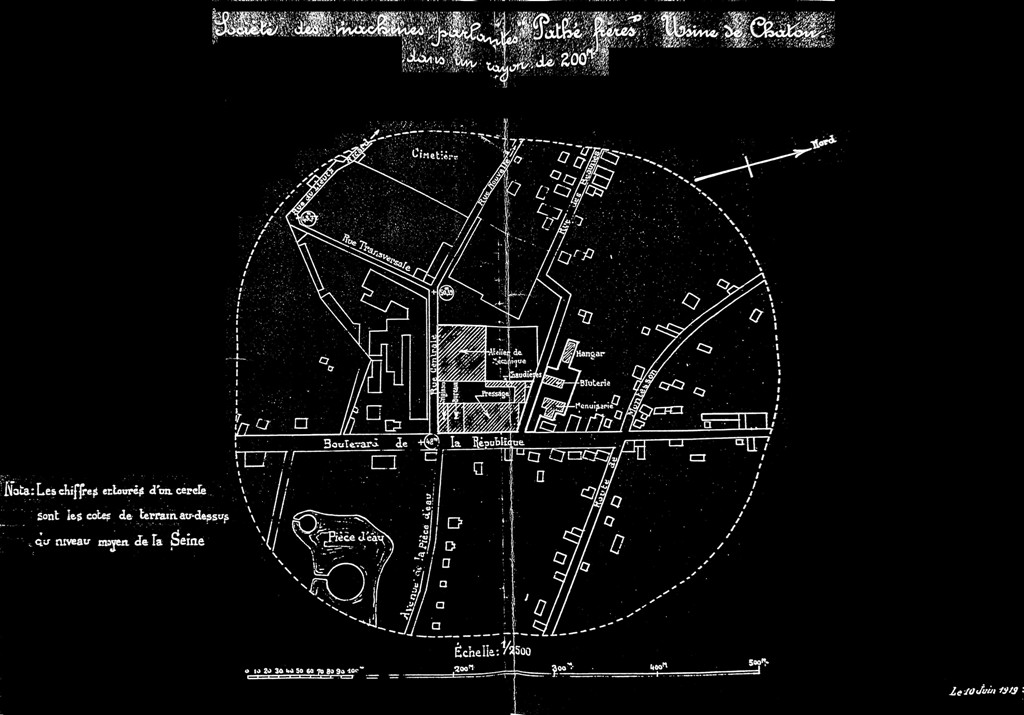 Pathé Frères Factory, Chatou, Plan, 1919