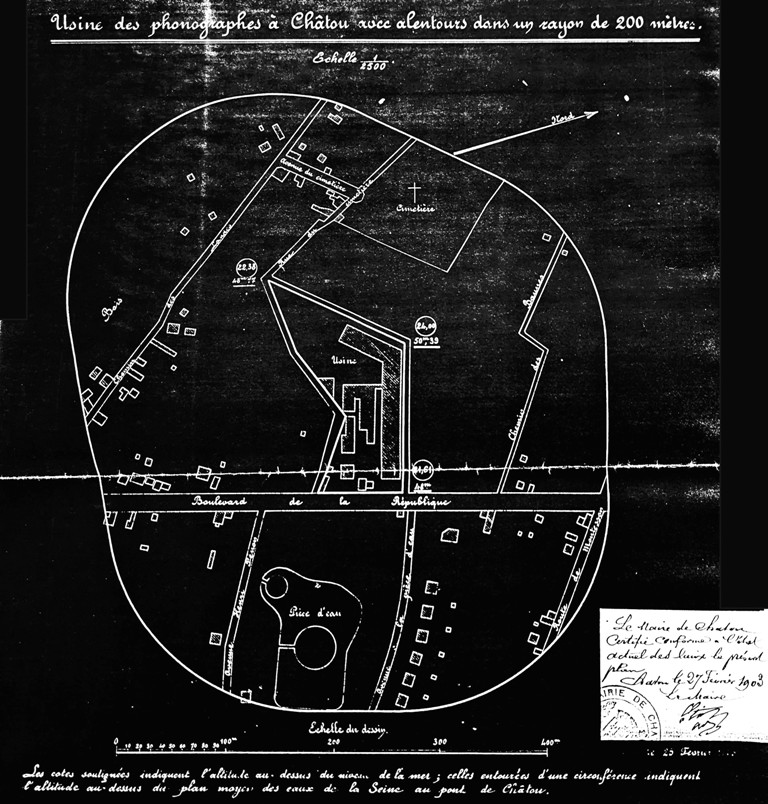 Pathé Frères Factory, Chatou, Plan, 1903