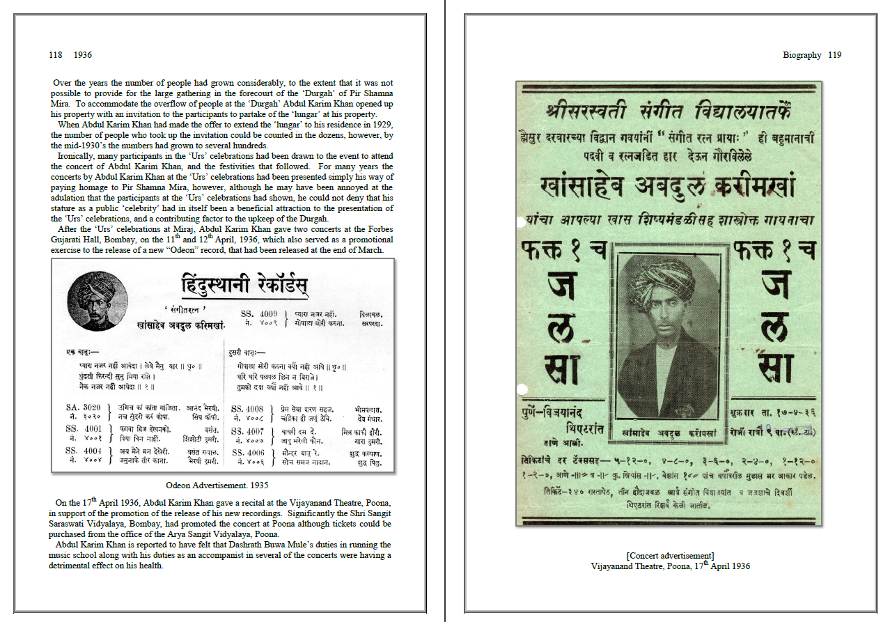 Sangeet Ratna, The Jewel of Music, Khan Sahib Abdul Karim Khan, A Bio Discography Sangeet Ratna, The Jewel of Music, Khan Sahib Abdul Karim Khan, A Bio Discography