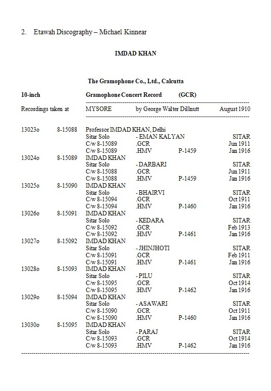 Etawah Discography, by Michael Kinnear, Page 2