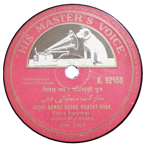 Ustad Vilayat Khan, HMV N. 92558