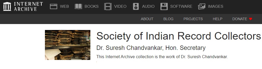 Internet Archive - Society of Indian Record Collectors