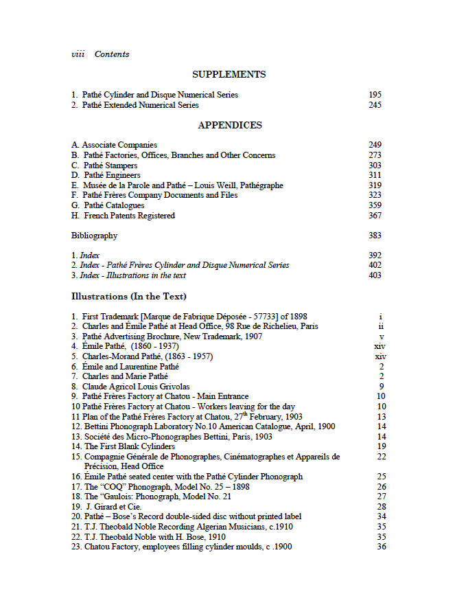 Contents - Supplements