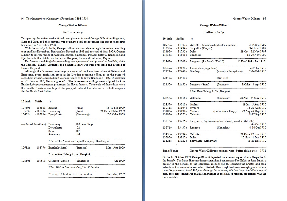 The Gramophone Company's Recordings, 1898 to 1934, p.94-95