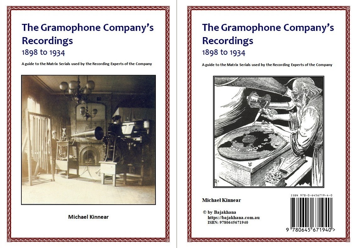 The Gramophone Company's Recordings, 1898 to 1934