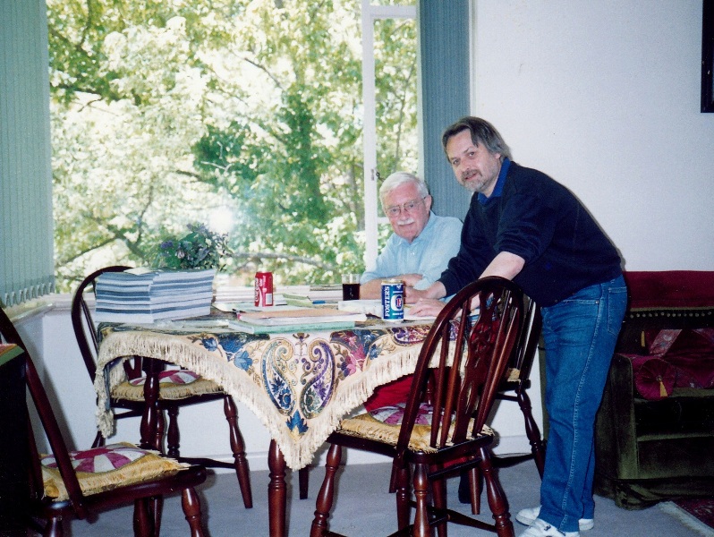 Michael Kinnear, Ernie Bayly, preparing 'The Zonophone Record' Book Michael Kinnear, Ernie Bayly, preparing 'The Zonophone Record' Book